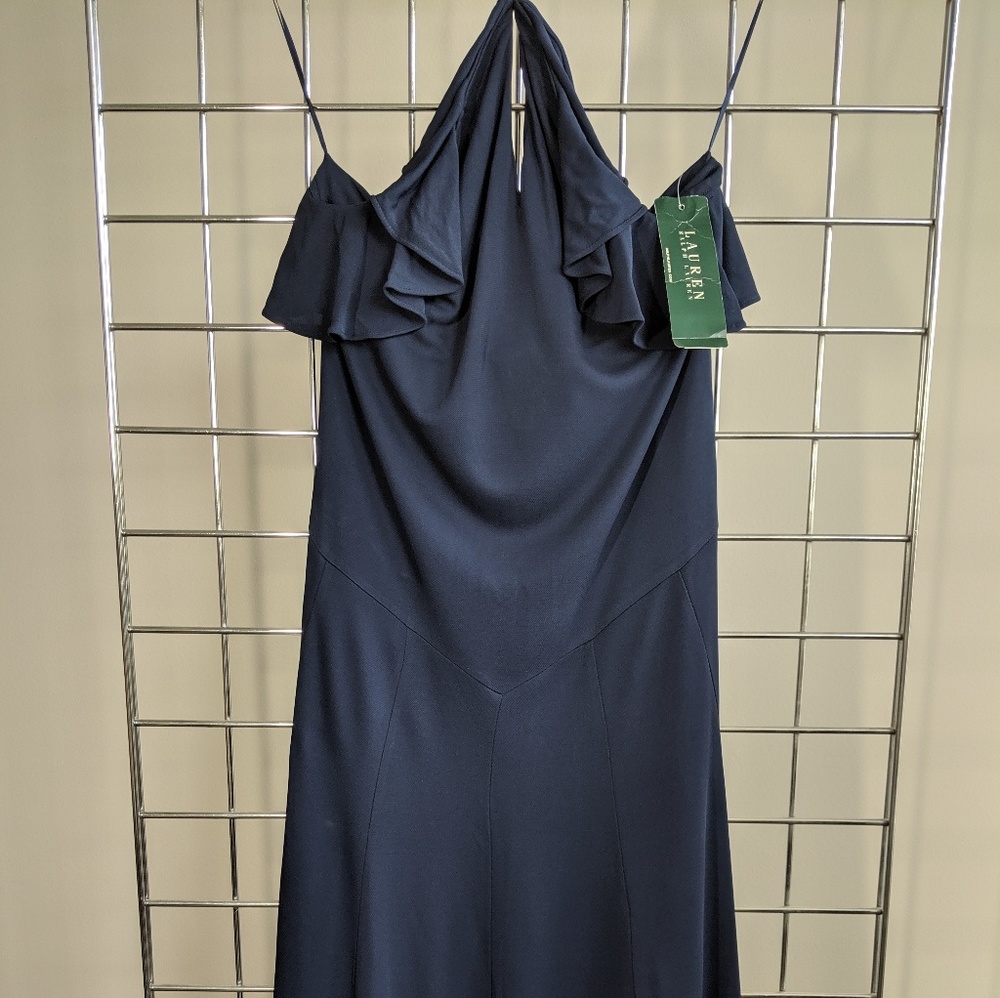 NWT Ralph Lauren Peephole Dress w Flounce
